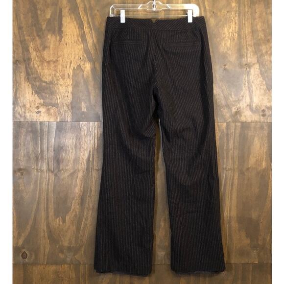 Banana Republic Womens Pants Brown Cream Harrison Fit Lined Wool Blend Stretch 8 - Picture 11 of 12